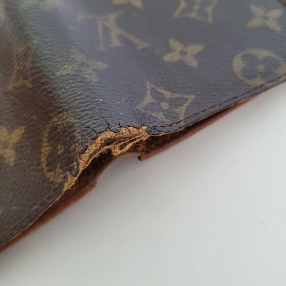 Vintage Louis Vuitton Unisex LV Brown Bi-Fold Leather Wallet Monogram Card 90s - Picture 12 of 12